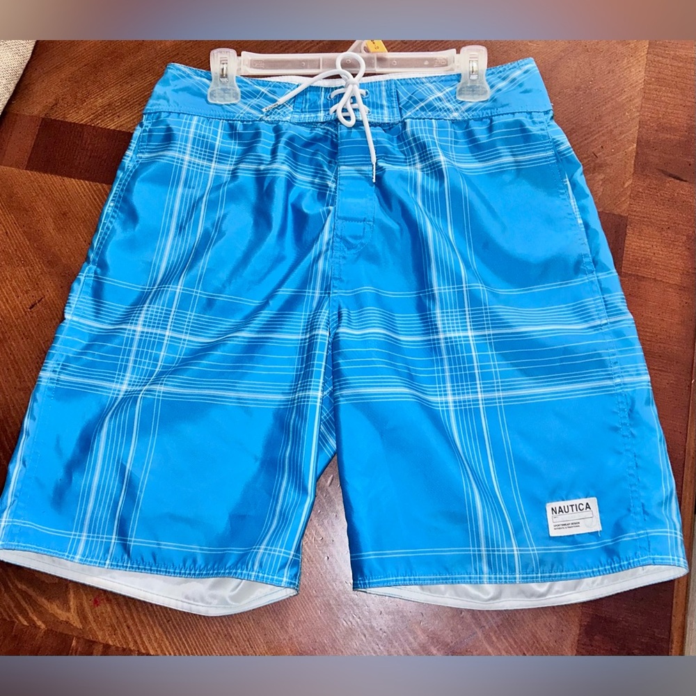 Nautica Swim Trunks Turquoise W32